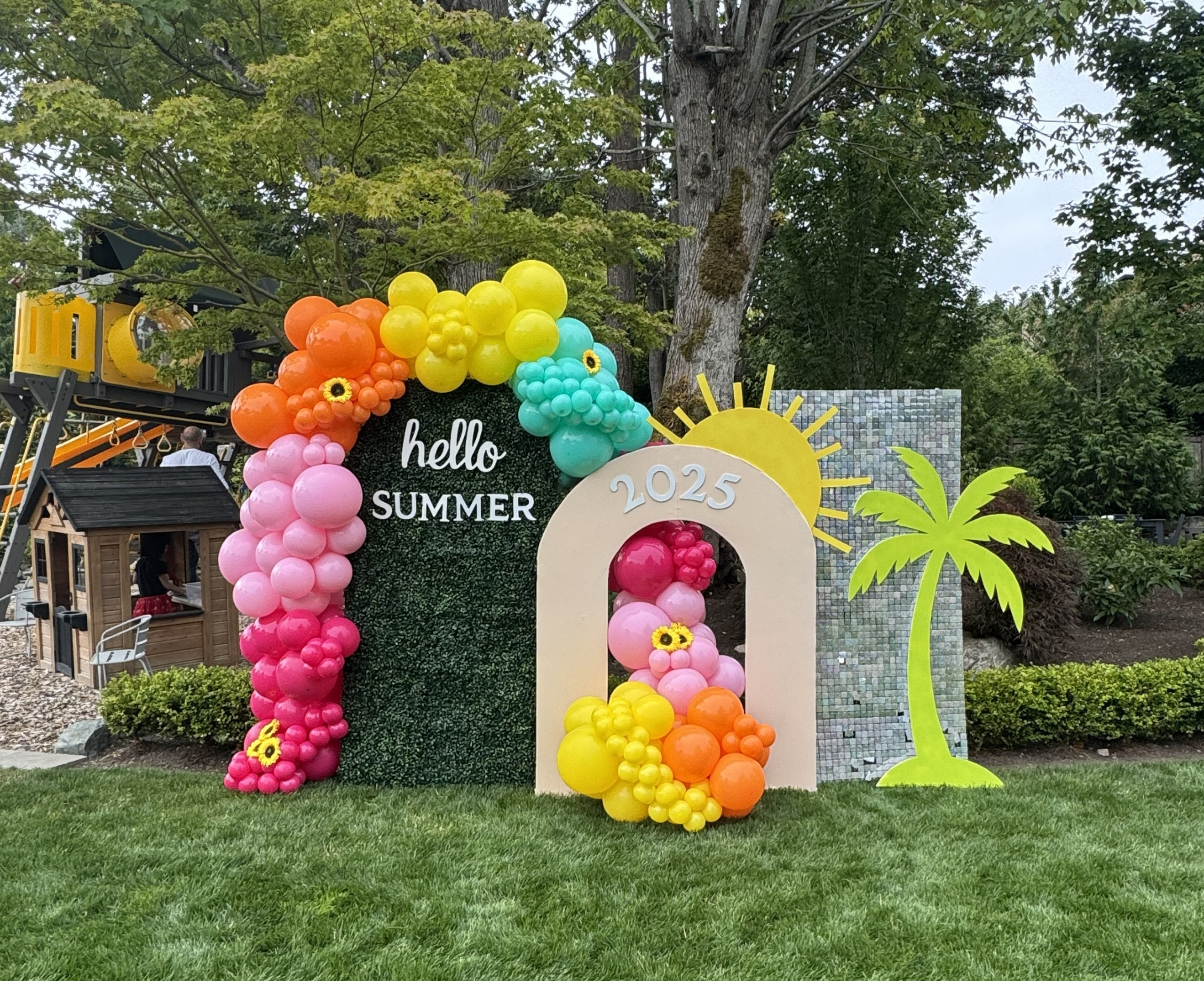 Company Balloon decor setup